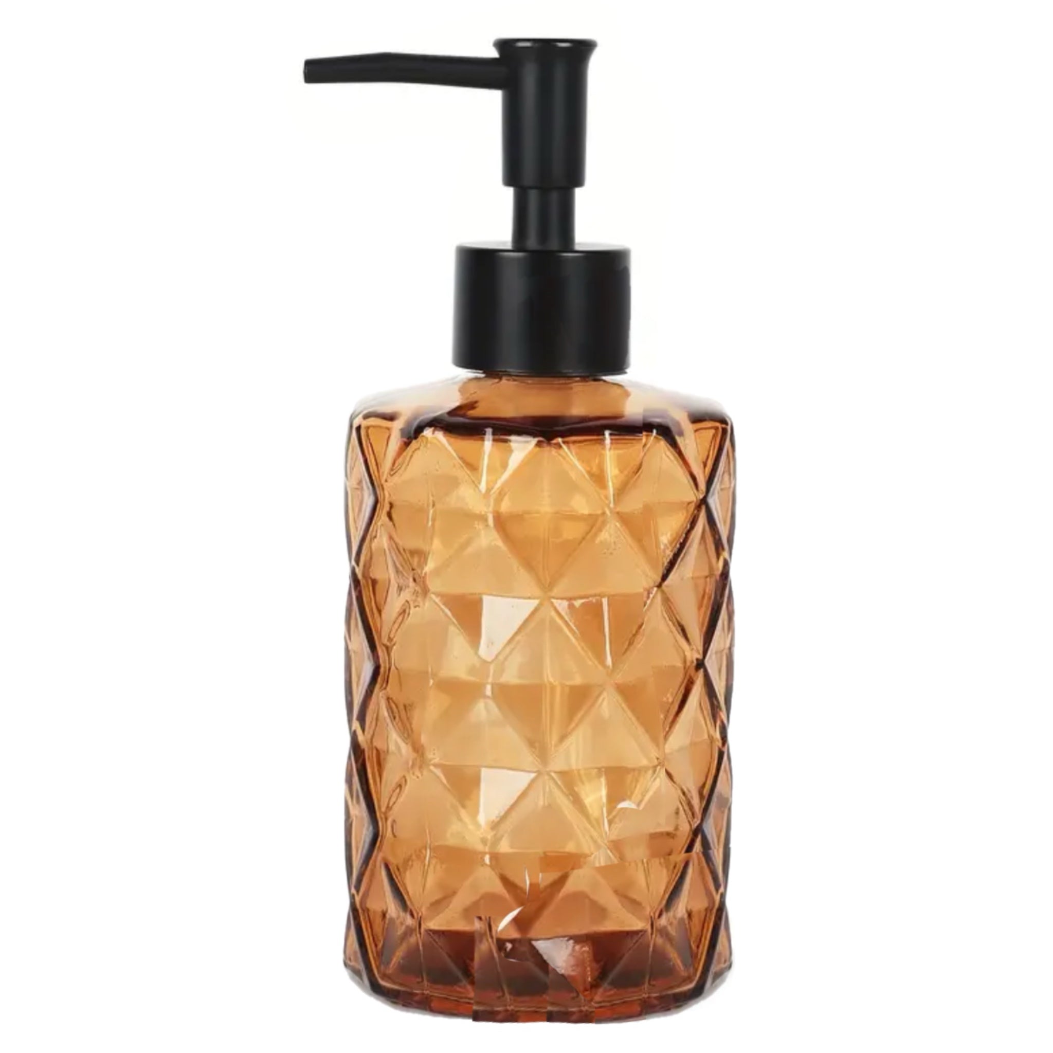 Bronze Etched Soap Dispenser With Black Top