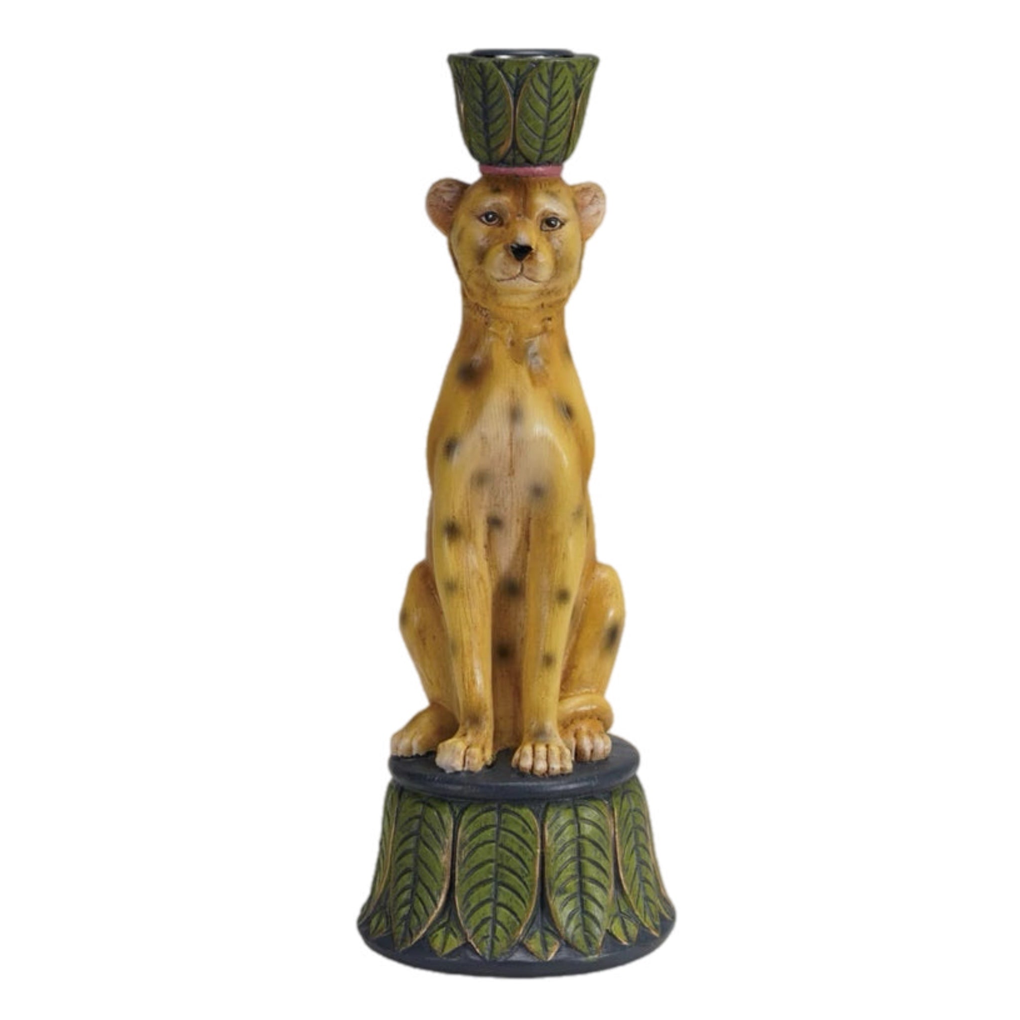 Cheetah Taper Candle Holder