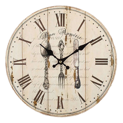 Round Cutlery Wall Clock