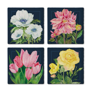 Garden Blooms Coasters, Set Of 4