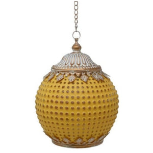 Antiqued Yellow Lantern LED