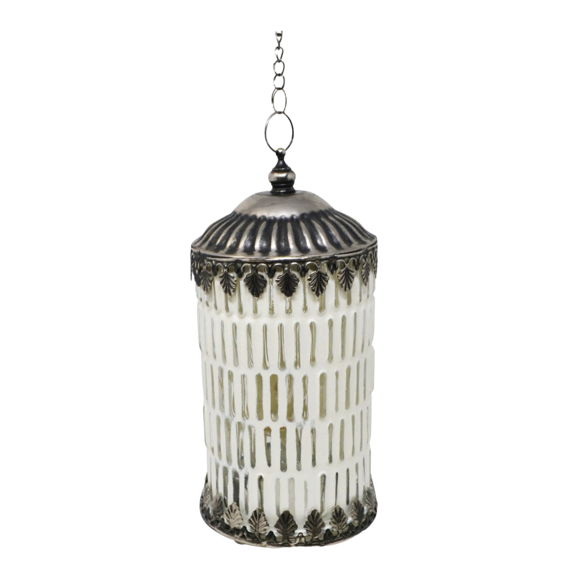 Antiqued White Lantern LED