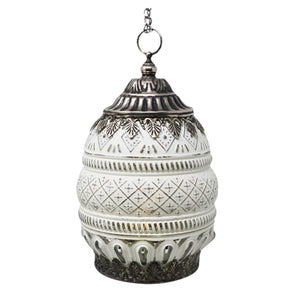 Antiqued White Lantern LED