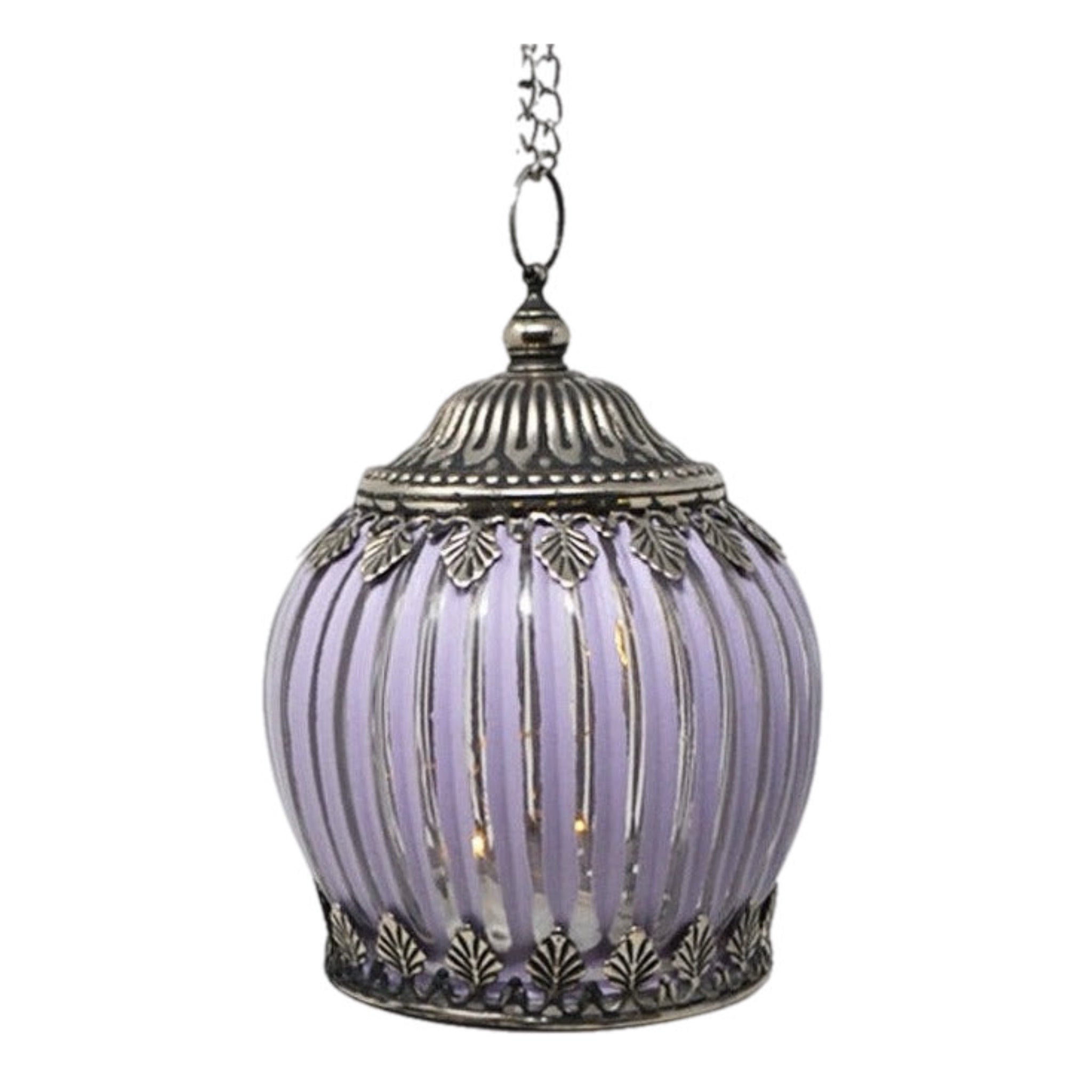 Antiqued Purple Lantern LED