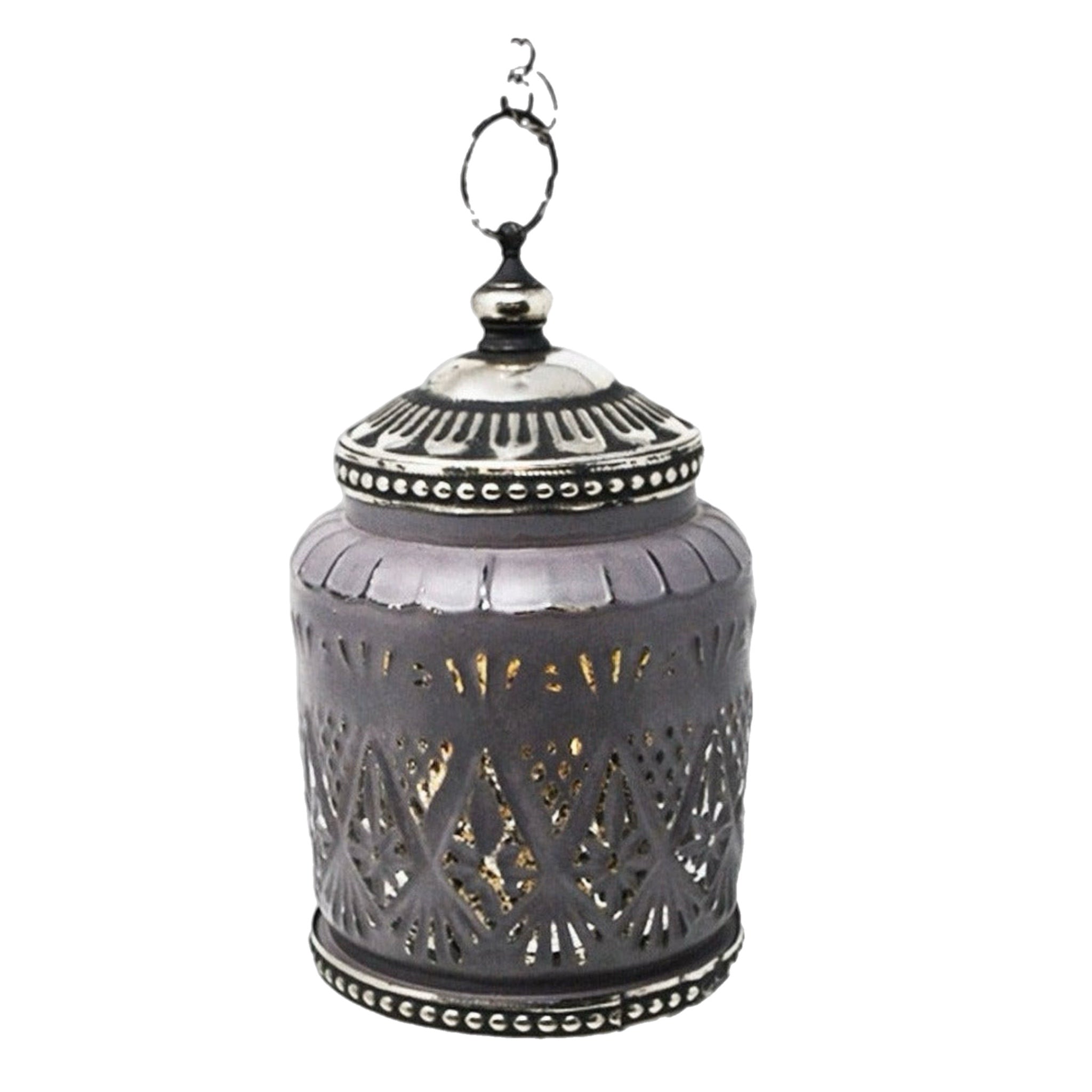 Antiqued Smoke Lantern LED