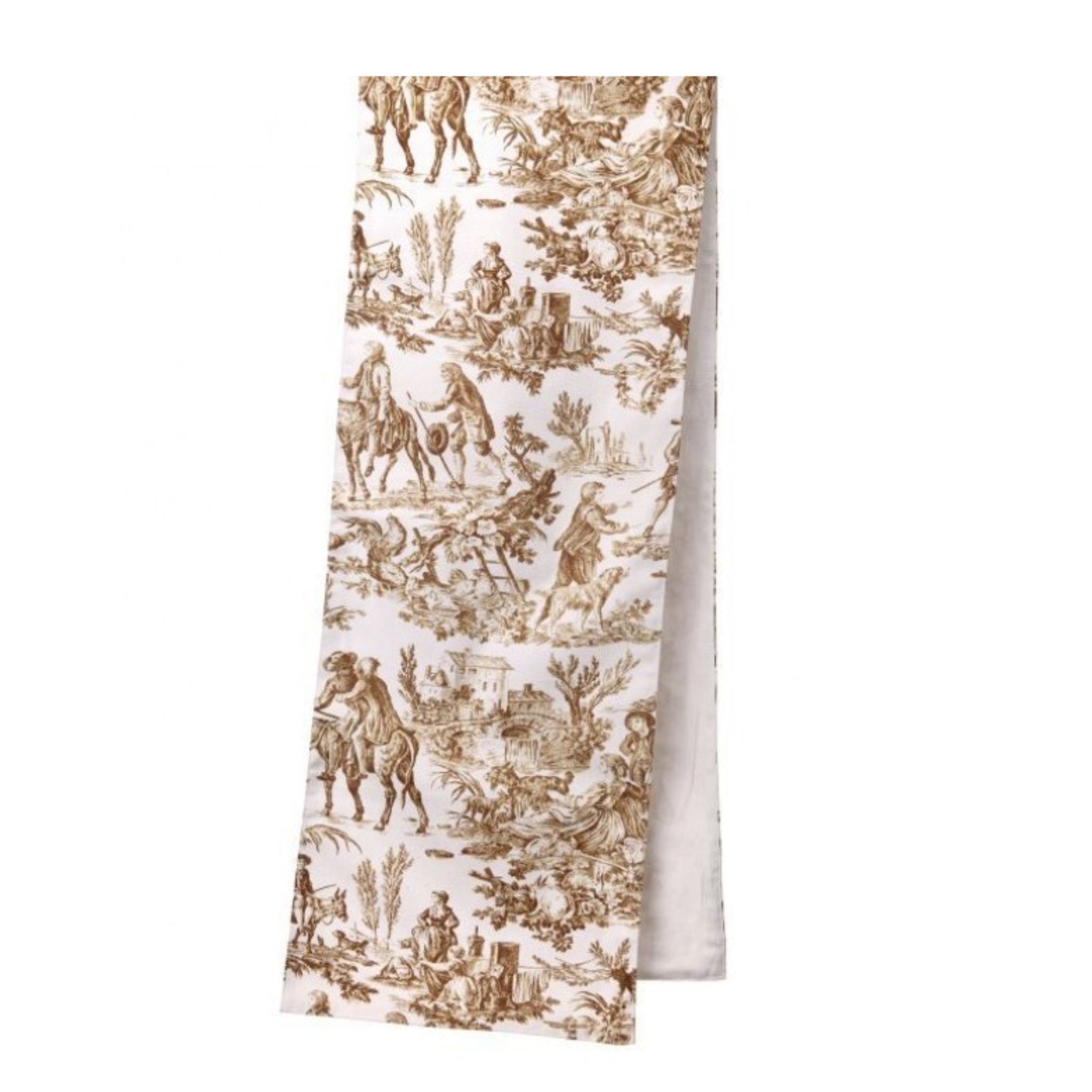 Brown Toile Table Runner