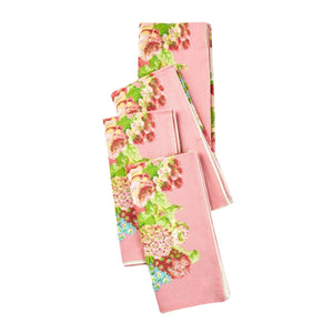 Pink Spring Gathering Linen Napkin, INDIVIDUALLY SOLD