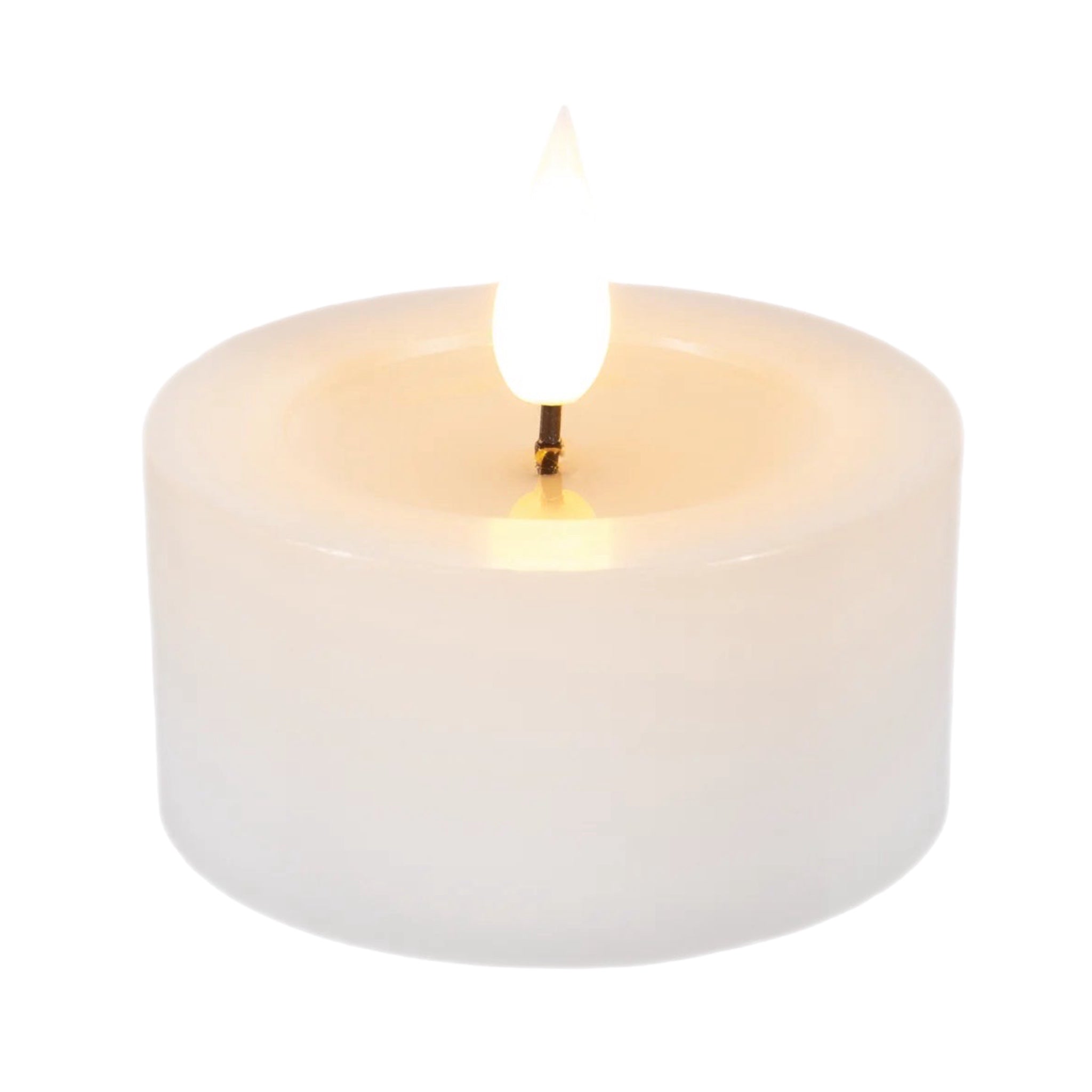 Large Tealight Flameless Candle: Cream