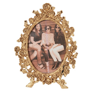 5.5" X 7.25" Gold Oval Filigree Photo Frame
