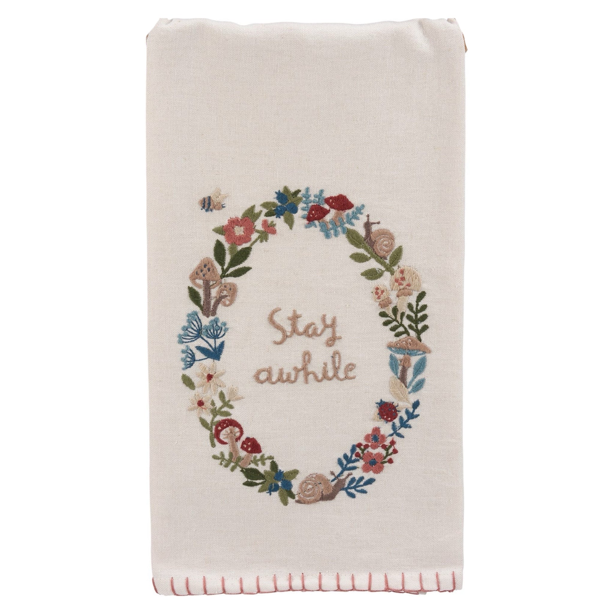Stay Awhile Tea Towel