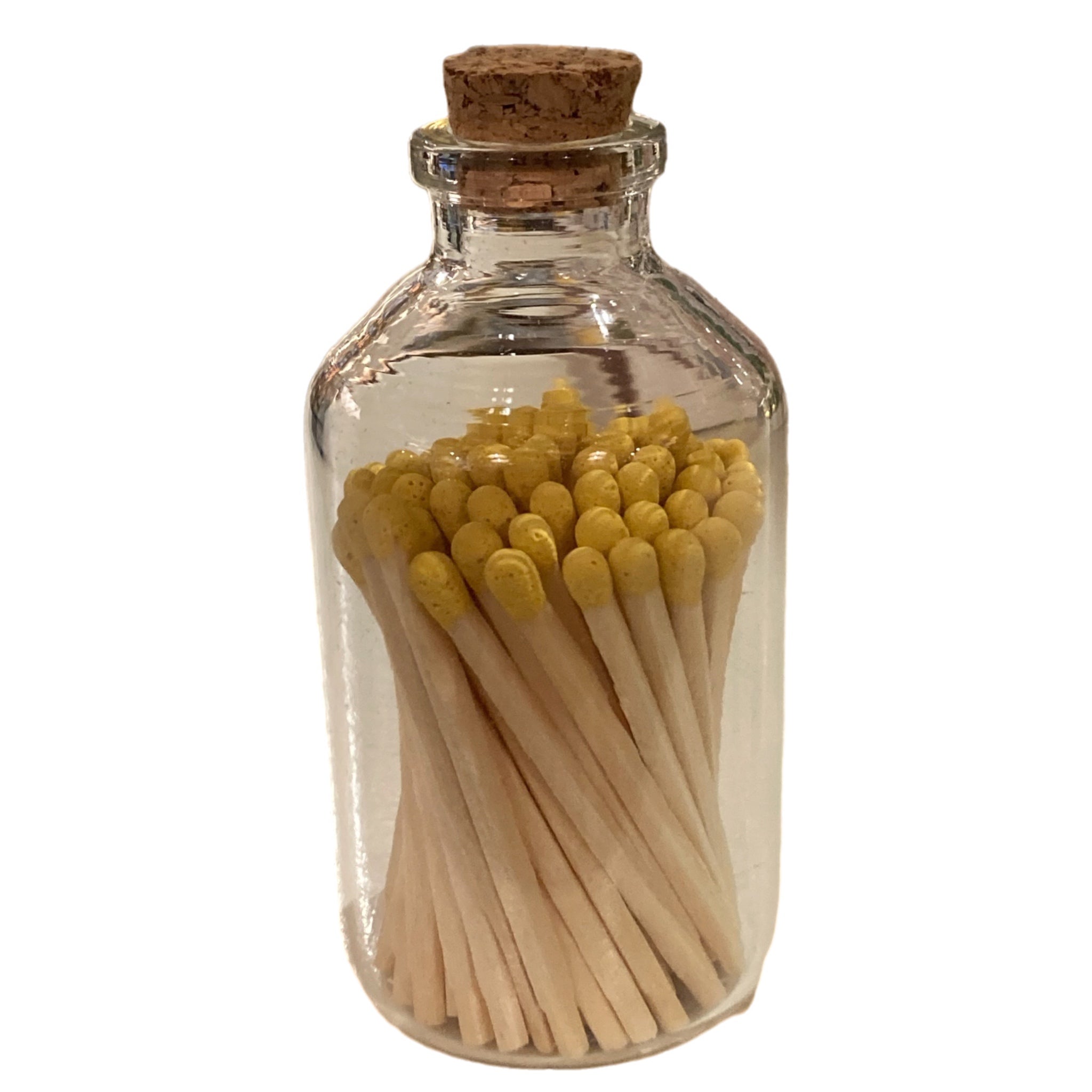 Yellow Coloured Matches In Jar