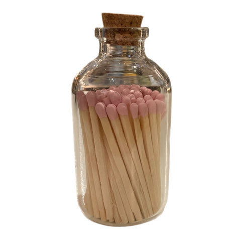 Blush Pink Coloured Matches In Jar