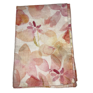 Pink Floral Tea Towel