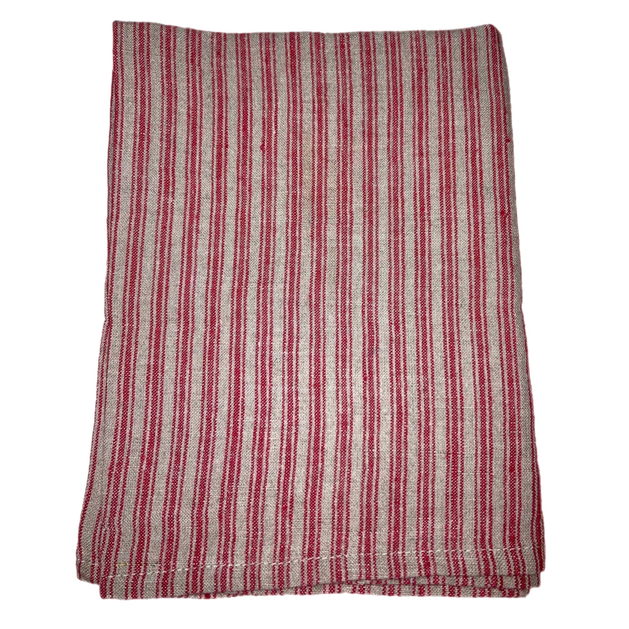 Red Striped Tea Towel