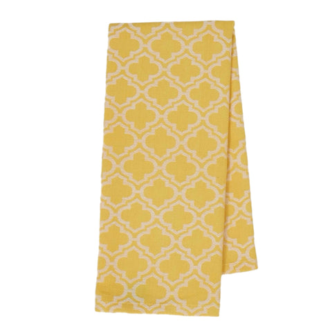 Yellow Lattice Tea Towel