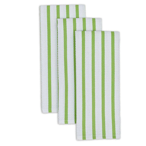 Green Striped Teatowel, Set Of 3