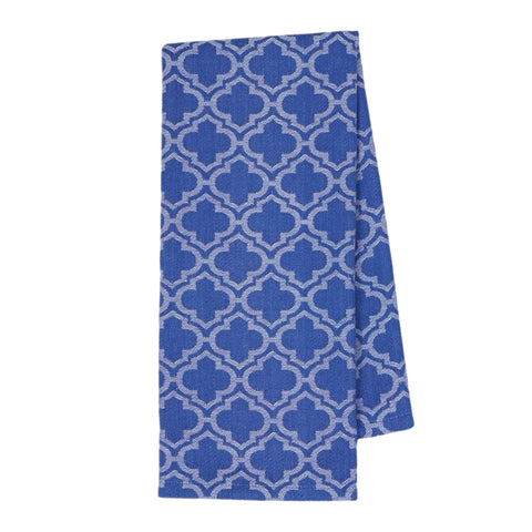 Blue Lattice Tea Towel