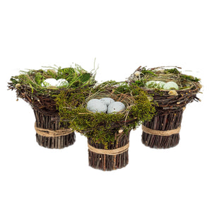 Assorted 4" Nest With Twigs, INDIVIDUALLY SOLD