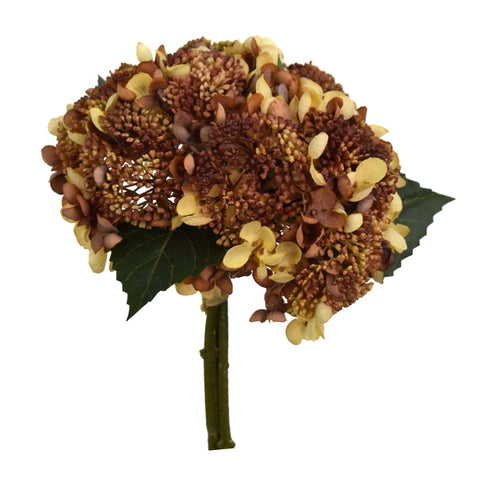 12" Toasted Almond Seeded Hydrangea Bouquet