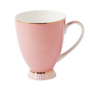 Pink And Gold Footed Mug