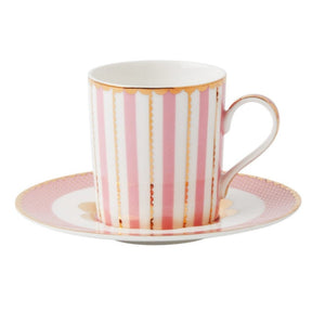 Pink And Gold Espresso Shot Cup And Saucer