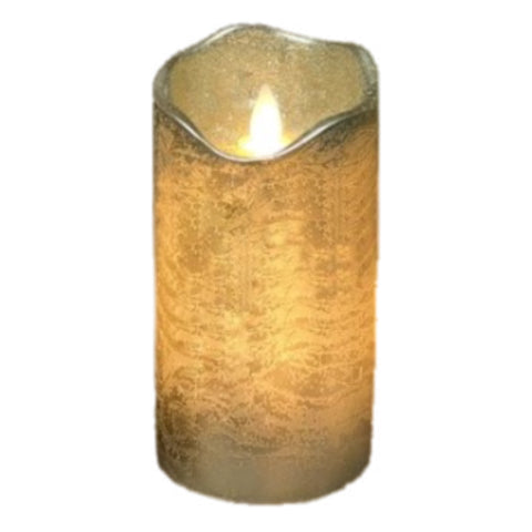 3" X 8" Pillar Flameless Candle: Gold