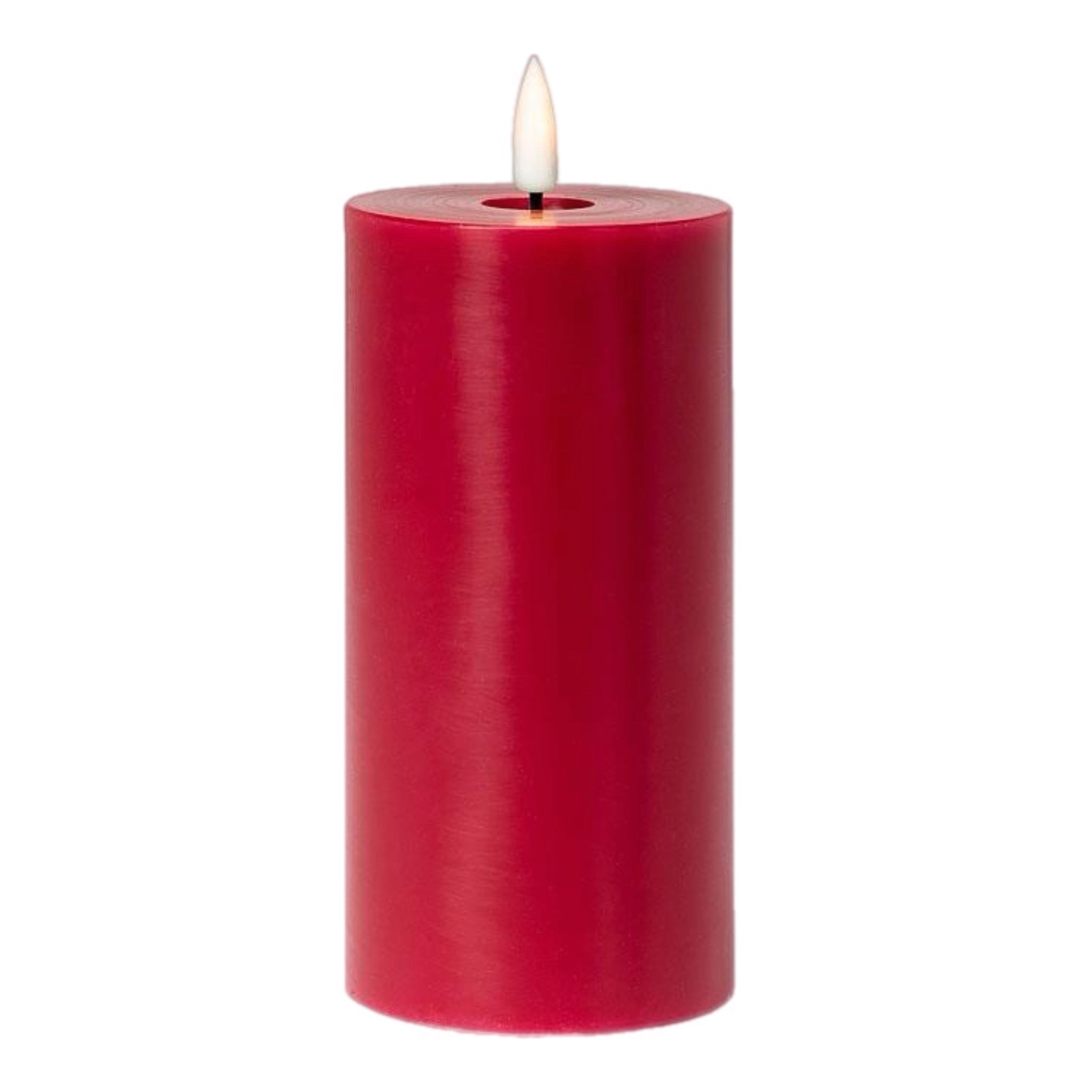 3" X 6" Pillar Flameless Candle: Red