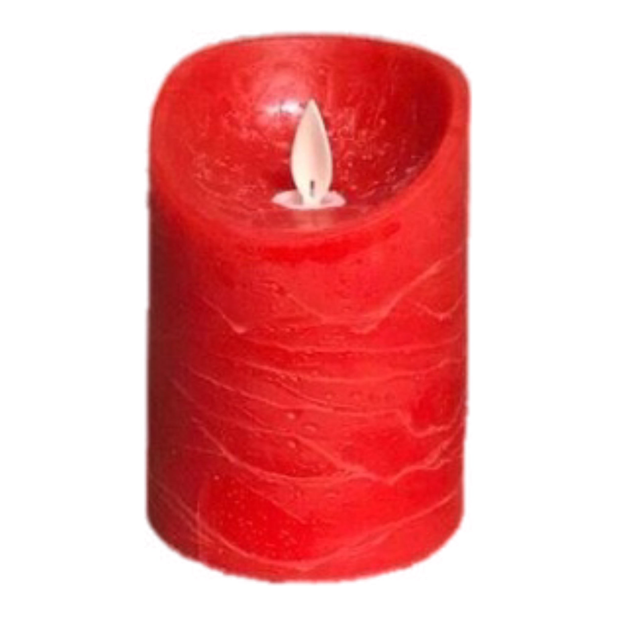 3" X 4" Pillar Flameless Candle: Red