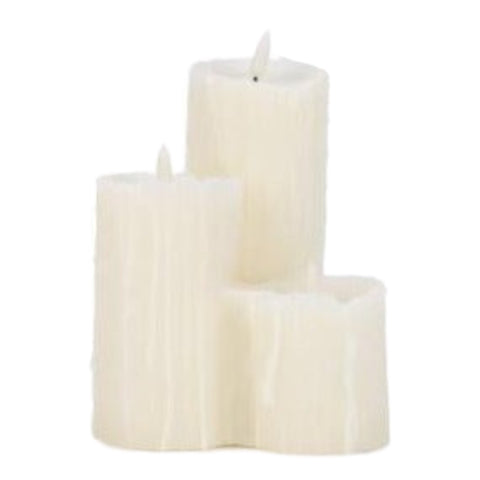 6" X 8" Pillar Cluster Flameless Candle: White