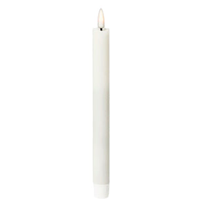 1" X 9.5" Taper Flameless Candle: Cream