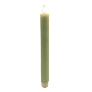 7" X 1" Taper Flameless Candle: Green