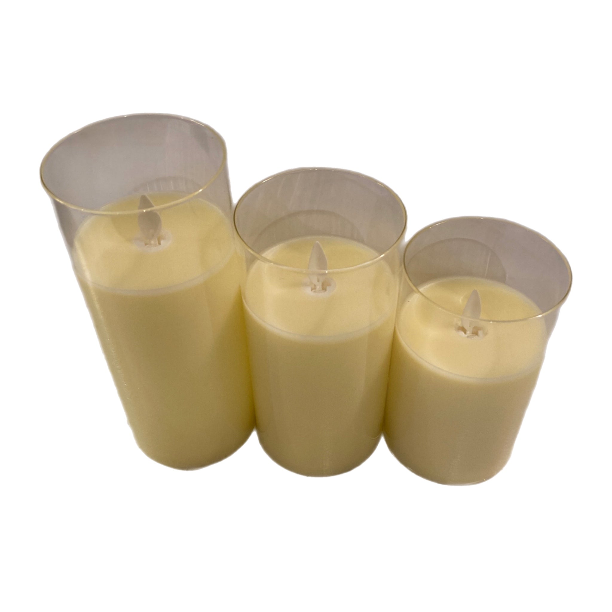 Assorted Wide Pillar Flameless Candle: Yellow, INDIVIDUALLY SOLD