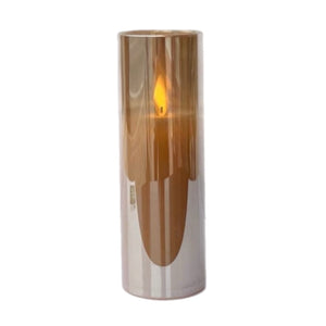 6" X 2" Slim Pillar Flameless Candle: Amber