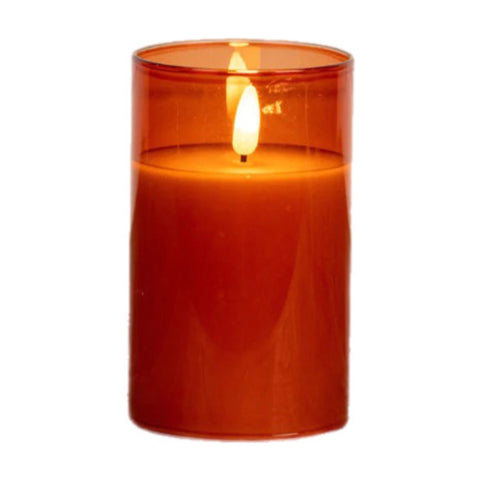 4" X 5" Sienna Jar Pillar Flameless Candle