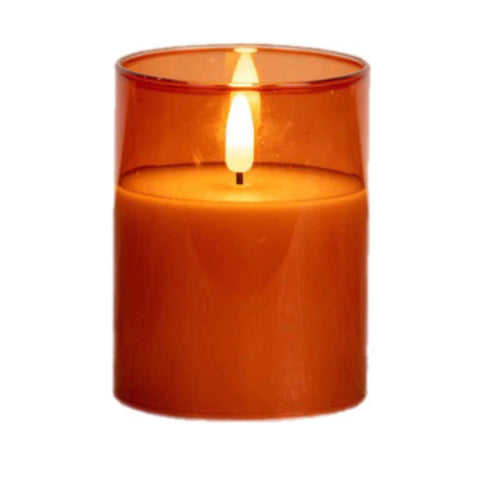 3.5" X 4" Sienna Jar Pillar Flameless Candle