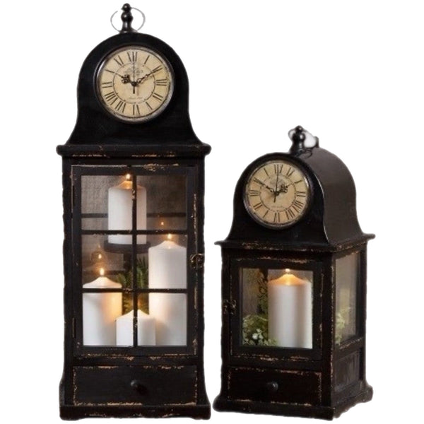 Assorted Black Lantern Table Top Clock, INDIVIDUALLY SOLD