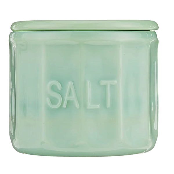 Retro Jadeite Style Salt Jar With Lid