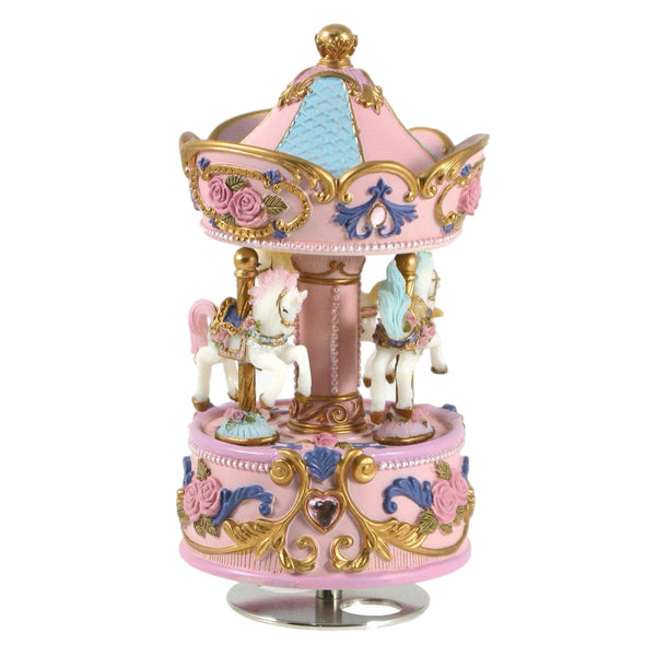 Assorted Pink Musical Carousel Figurine, INDIVIDUALLY SOLD