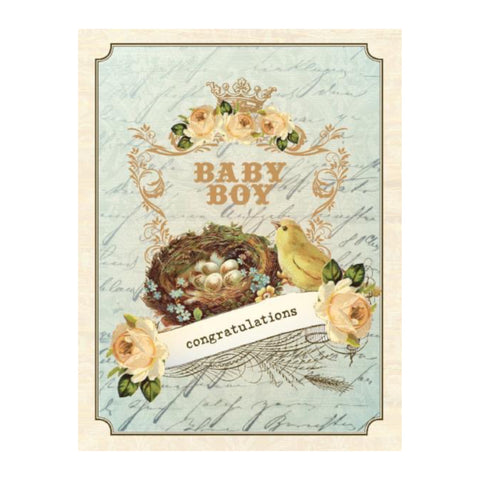 Baby Boy Congratulations Greeting Card