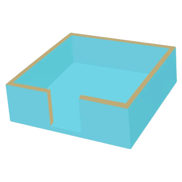 Assorted Aqua Lacquer Napkin Holder, INDIVIDUALLY SOLD