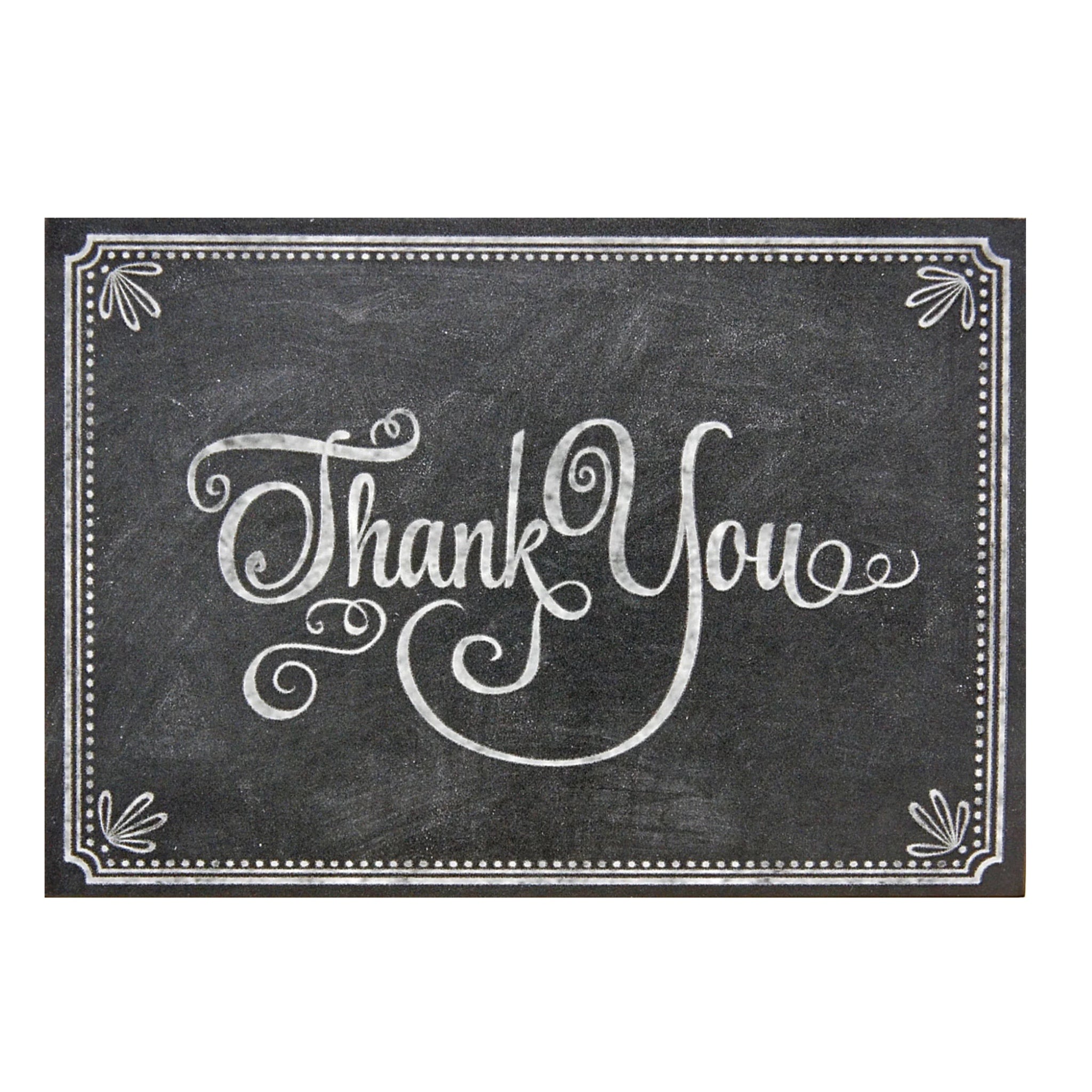 Chalkboard Thank You Cards, Box Of 14