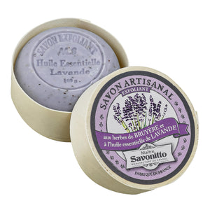 Lavender Exfoliant Soap In Wooden Box