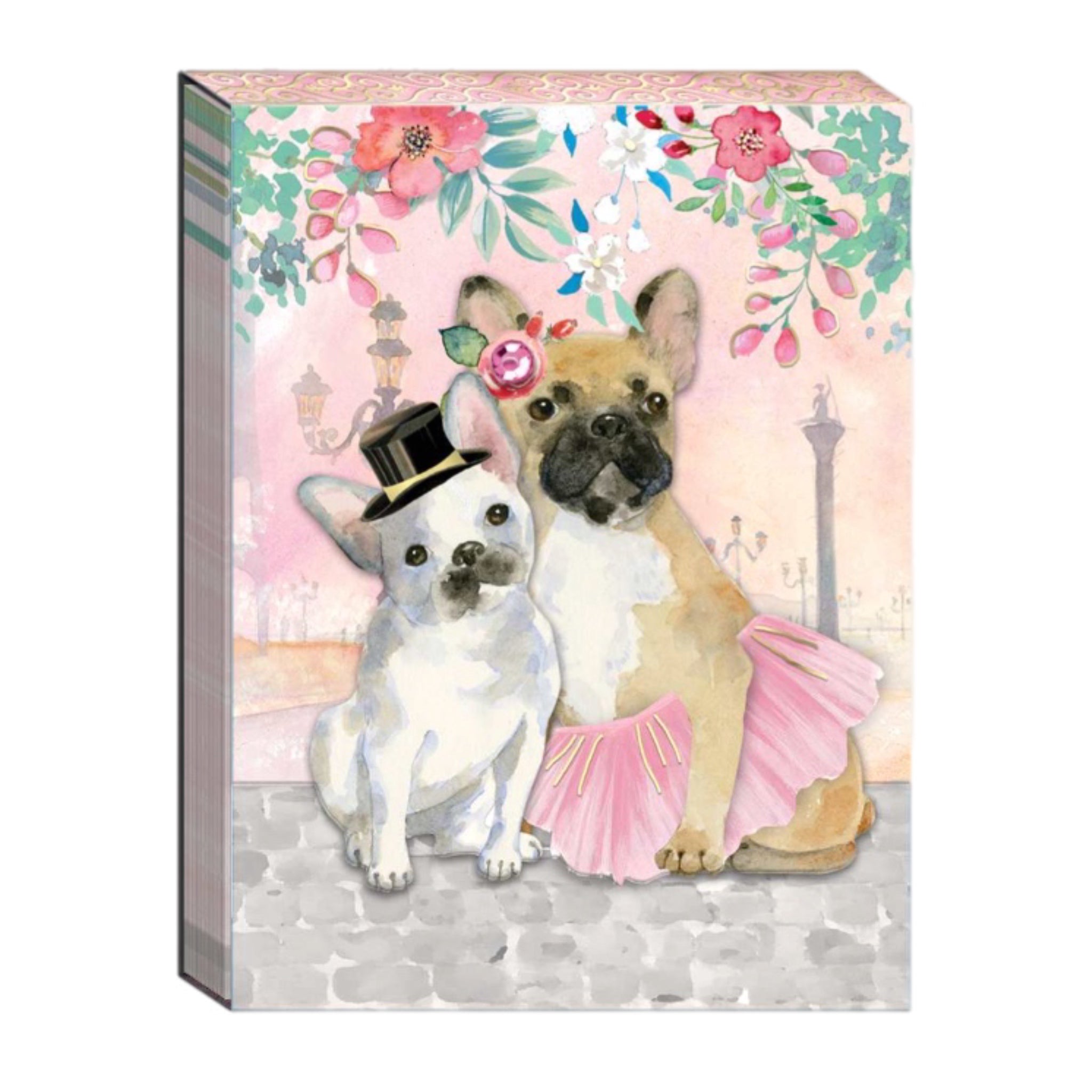 Bulldog Couple Pocket Notepad