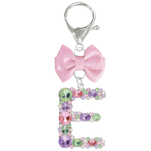 Assorted Pink Ribbon Monogram Keychain, INDIVIDUALLY SOLD
