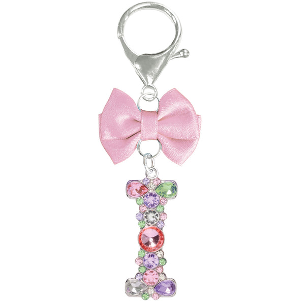 Assorted Pink Ribbon Monogram Keychain, INDIVIDUALLY SOLD