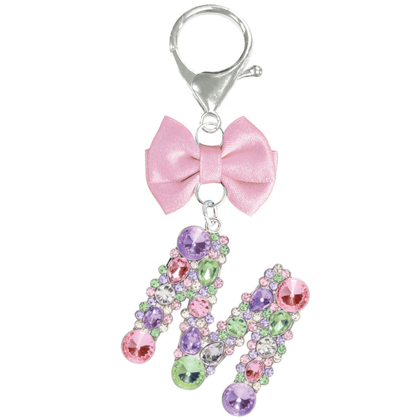 Assorted Pink Ribbon Monogram Keychain, INDIVIDUALLY SOLD
