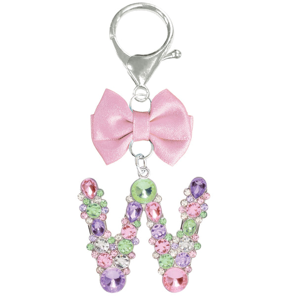 Assorted Pink Ribbon Monogram Keychain, INDIVIDUALLY SOLD