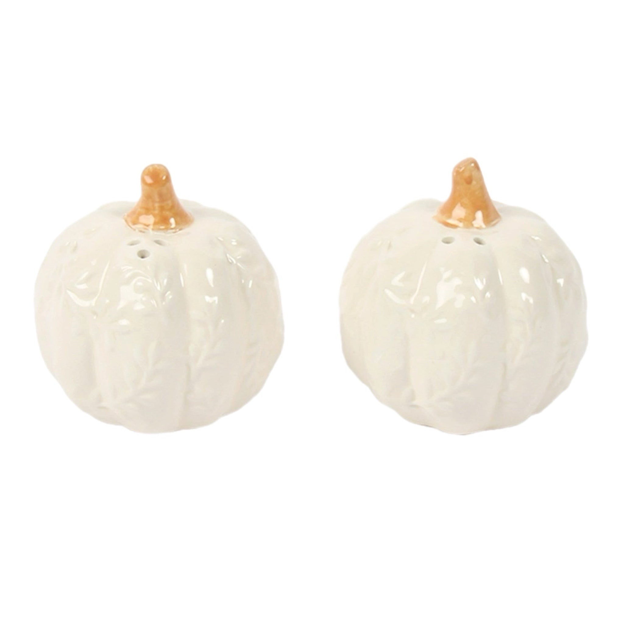 White Pumpkin Salt & Pepper, Set Of 2