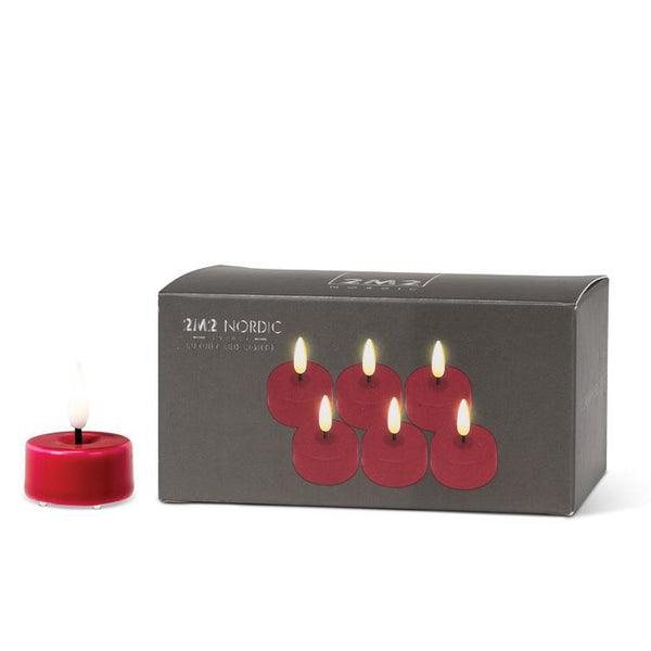 Set of 6 Flameless Tea Light Candles