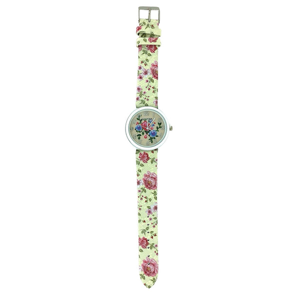 Cream Floral Ladies Jewellery Watch